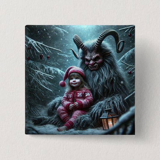 Kerst Krampus Button (Voorkant)