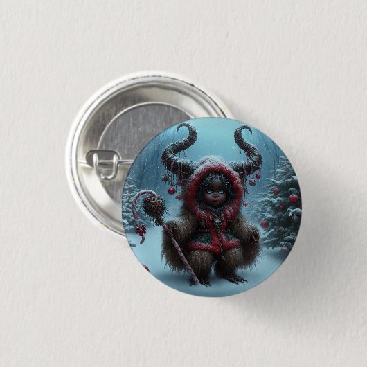 Kerst Krampus Button (Voorkant /achterkant)