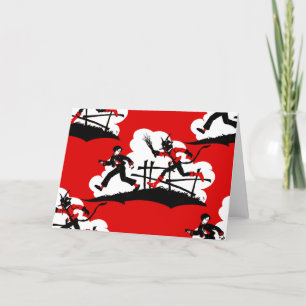 kerst krampus feestdagen kaart