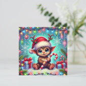 Kerst Krampus Feestdagenkaart (Staand voorkant)