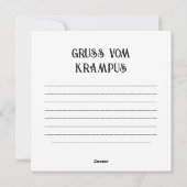 Kerst Krampus Feestdagenkaart (Achterkant)
