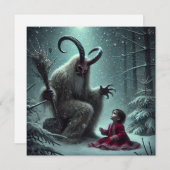 Kerst Krampus Flat Holiday Kaart (Voorkant / Achterkant)