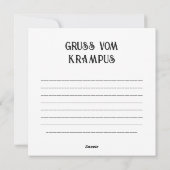 Kerst Krampus Flat Holiday Kaart (Achterkant)