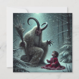 Kerst Krampus Flat Holiday Kaart