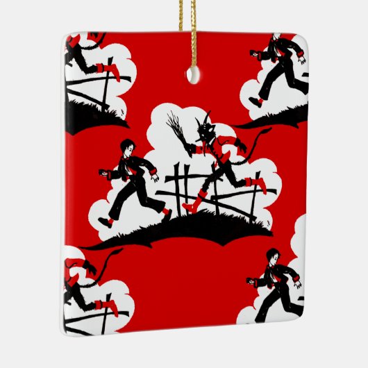 kerst krampus keramisch ornament (Rechts)