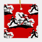 kerst krampus keramisch ornament (Voorkant)