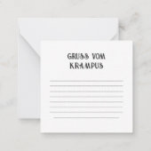 Kerst Krampus Notitiekaartje (Achterkant)