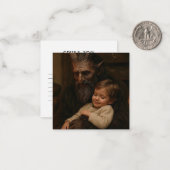 Kerst Krampus Notitiekaartje (Voorkant / Achterkant in situ)