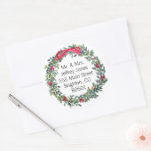Kerst krans adres Sticker label (Envelop)