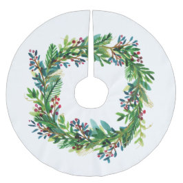 Kerst krans aquarel kerstboom rok