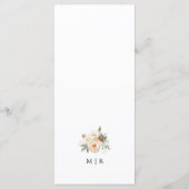 Kerst Krans Bloemen Winter Trouwmenu Menu (Achterkant)