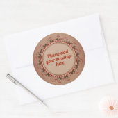 Kerst krans Elegant Ronde Sticker (Envelop)