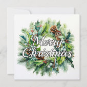 Kerst Krans Feestdagenkaart (Voorkant)