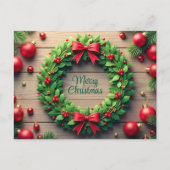 Kerst Krans Feestdagenkaart (Voorkant)