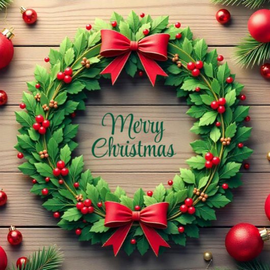 Kerst Krans Feestdagenkaart
