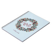 Kerst Krans GELOVEN Typografie monogram Notitieboek (Linkerzijde)