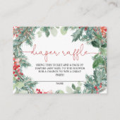 Kerst krans groen luier Raffle Kaart (Voorkant)