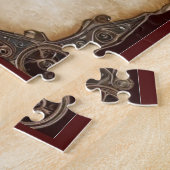 Kerst Krans Kaarsen Candles Custom Steampunk Legpuzzel (Zijkant)