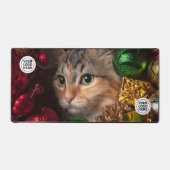 Kerst krans kat bureau mat Muismat (Voorkant)