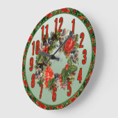 Kerst Krans Muur Klok (Hoek)