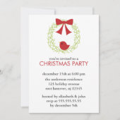 Kerst krans partij uitnodigingen (Voorkant)