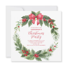 Kerst krans Party uitnodiging