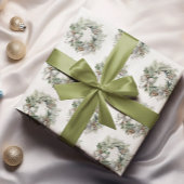 Kerst Krans Pastel kleuren | Cadeaupapier