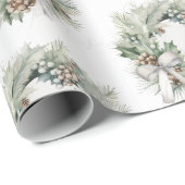 Kerst Krans Pastel kleuren | Cadeaupapier (Rol Hoek)