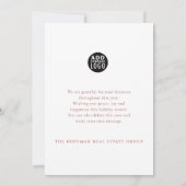 Kerst krans rode boog zakelijke vakantie Kaart (Achterkant)