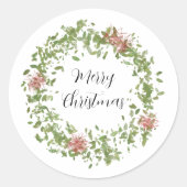 Kerst krans Sticker | Ontwerp 1 (Voorkant)