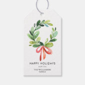 Kerst krans vakantie cadeau Labels Cadeaulabel (Voorkant)