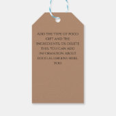 Kerst Krans Voedsel Gift Custom Naam Cadeaulabel (Achterkant)