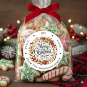 Kerst krans vrede vreugde liefde ronde sticker