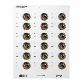 Kerst krans Yorkshire Terrier cadeau labels (Full Sheet)