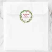 Kerst krans zegel retour adres label (Tas)