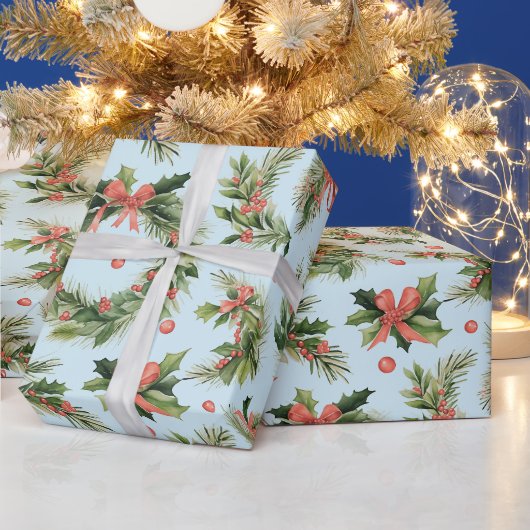 Kerst Kransen Beuken Moderne Kerstmis Cadeaupapier (Feestdagen)