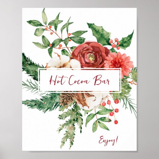 Kerst Krantenbord voor Cacao Bar Poster (Voorkant)