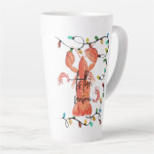 Kerst Kreeft Rivierkreeft Schaaldier  Aquarel  Latte Mok (Rechterhoek)