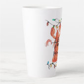 Kerst Kreeft Rivierkreeft Schaaldier  Aquarel  Latte Mok (Voorkant)