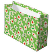 Kerst Krentenkoek Kerstmis Groen Groot Cadeauzakje (Voorkant Gekanteld)