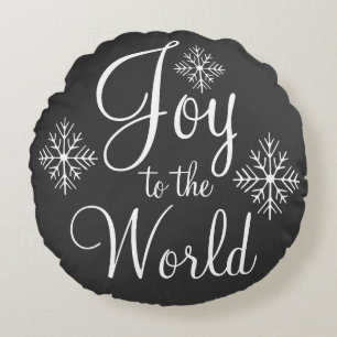 Kerst Krijtbord 'Joy to the World' Kussen