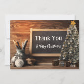 Kerst krijtbord leraar waardering bedankkaart (Voorkant)