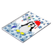 Kerst Kringloeschrift Notitieboek Pinguïn (Linkerzijde)