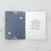 Kerst Kristallen Sneeuwvlok Ornament Kaart (Binnen)