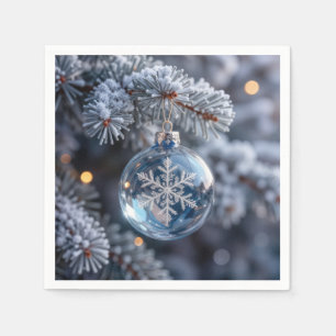 Kerst Kristallen Sneeuwvlok Ornament Servet