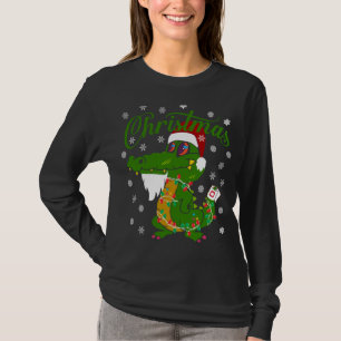 Kerst krokodil alligator xmas winter kleding t-shirt