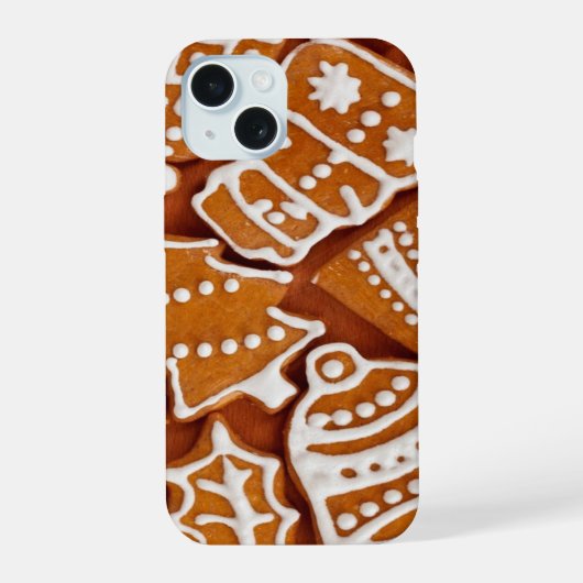 Kerst Kruidkoek Biscuits iPhone 15 Case (Achterkant)