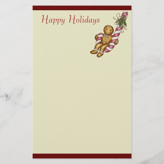 Kerst Kruidkoek Briefpapier Notitiepapier (Voorkant)