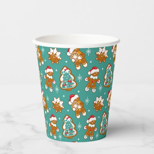 Kerst Kruidkoek Koekjes Papieren Bekers (Voorkant)