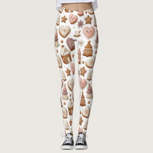 Kerst Kruidkoek Koekjes Patroon Leggings